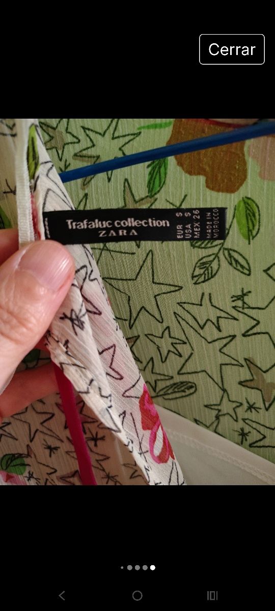 Vestido Zara Estampado Flores y Estrellas