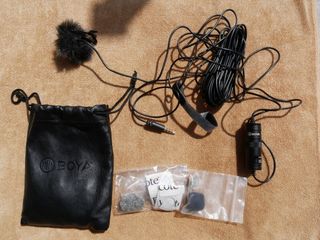 Microfono Boya per Motovlog + Accessori