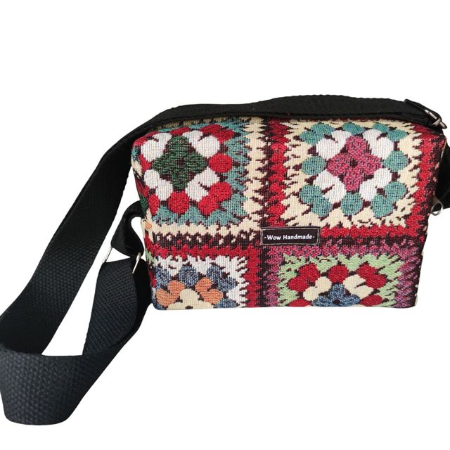 Borsa Box «Granny» in tessuto