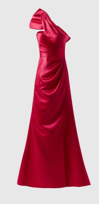 Vestido rojo Pronovias corte A, como nuevo. 