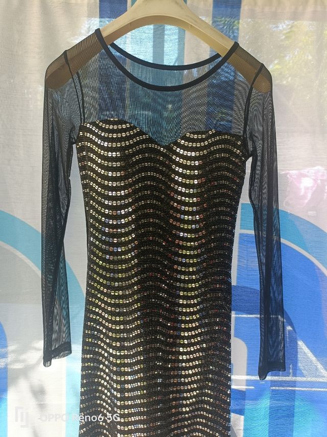 Abito donna S paillettes e rete
