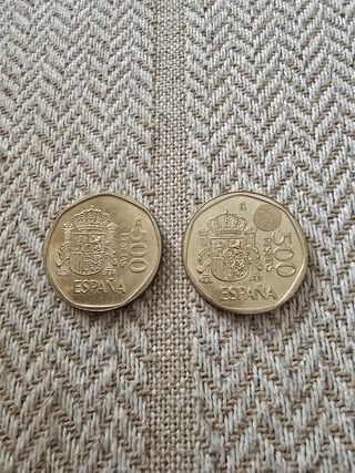 Monedas Antigua España 500 Pesetas año 1987 y 1993