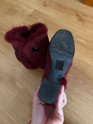 Botines de tacón con pelo T39
