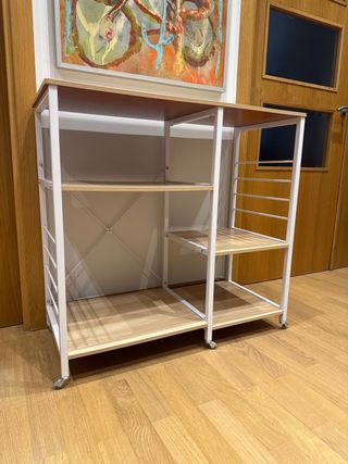 Mueble auxiliar madera y metal
