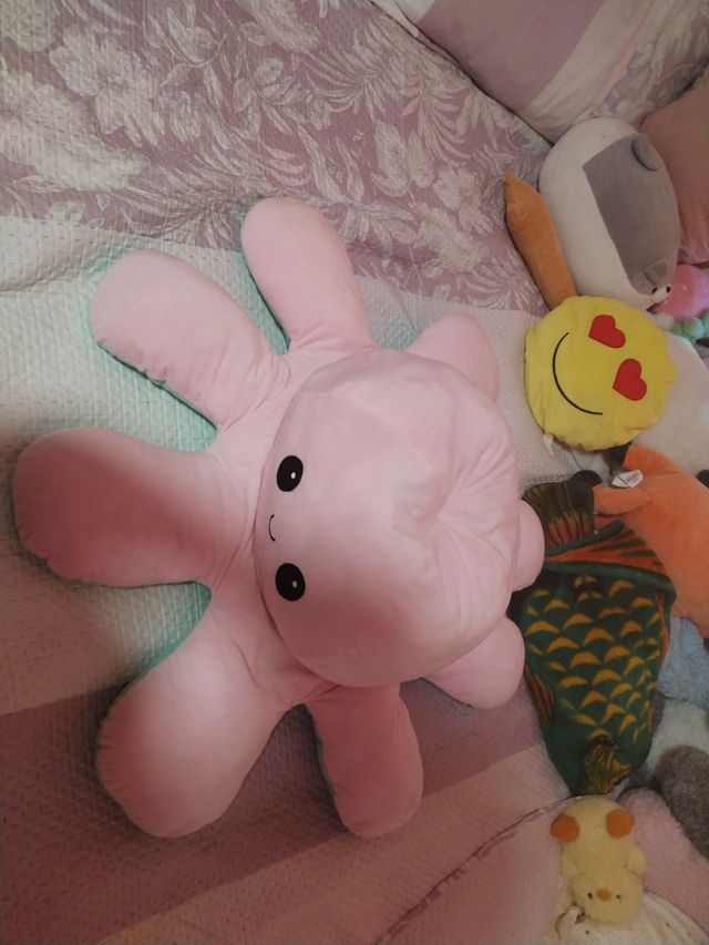 Peluche gigante reversible de pulpo