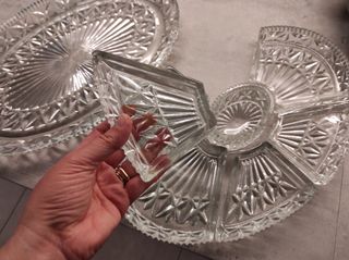 Antipastiera in vetro decorata