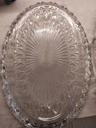 Antipastiera in vetro decorata