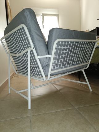Sillón esquinero Ikea metálico gris