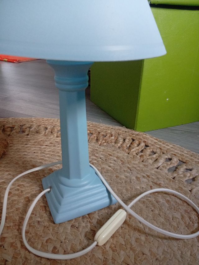 Lámparas de mesita de noche azul