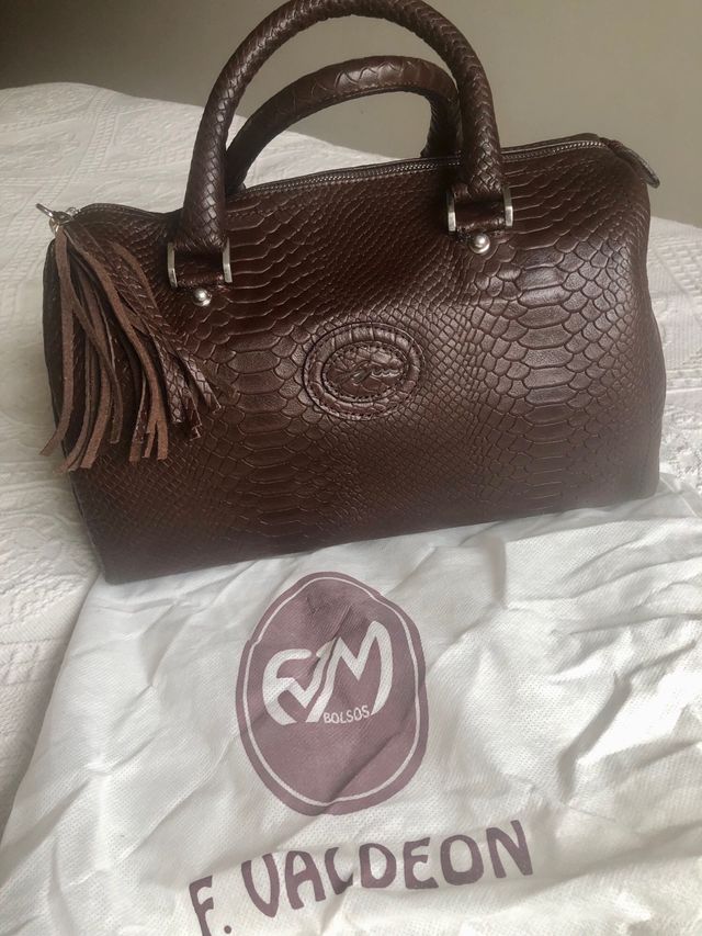 Bolso F. Valdeon Piel Serpiente Marrón