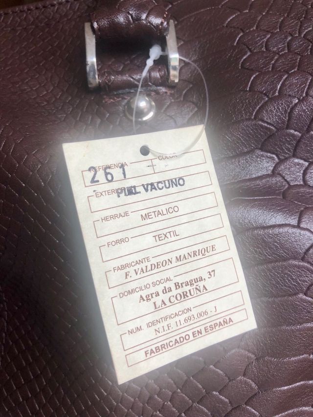 Bolso F. Valdeon Piel Serpiente Marrón