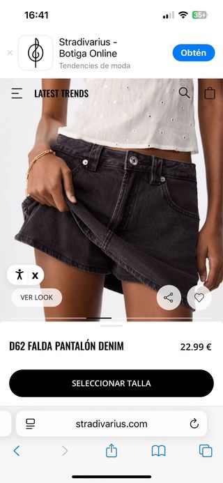 Minifalda D62 Negra Talla 32
nuevo, con etiqueta