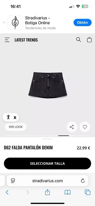 Minifalda D62 Negra Talla 32
nuevo, con etiqueta