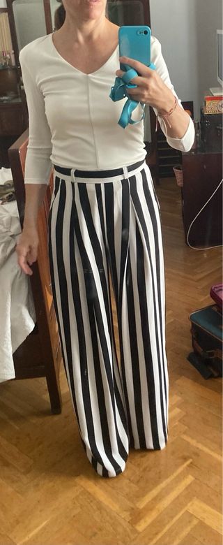 Pantalón Palazzo Rayas Talla S