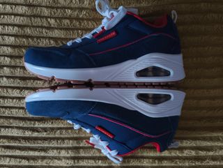 Zapatos Skechers para mujer Azul y Rojo
