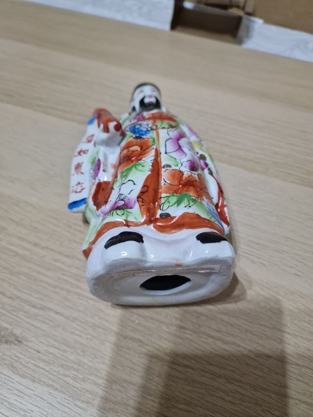 Figura Sabio Chino Porcelana Multicolor