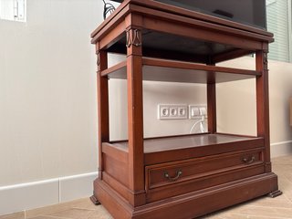 Dormitorio Matrimonio Madera Maciza + mueble tele