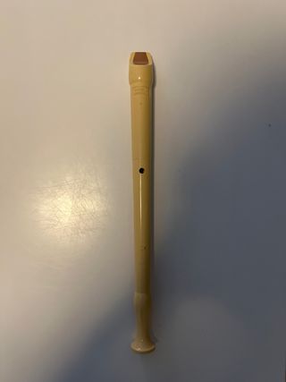 Flauta dulce color crema