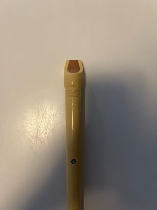 Flauta dulce color crema