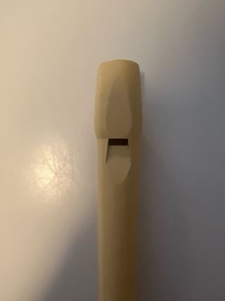 Flauta dulce color crema