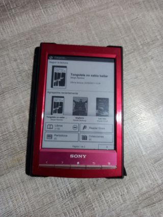 Sony Libro Electrónico Rojo/Rosa
