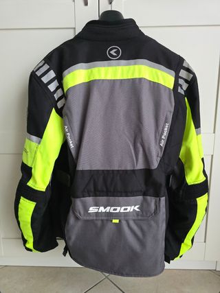 Giubbotto da Moto Smook uomo Nero/Grigio Fluo