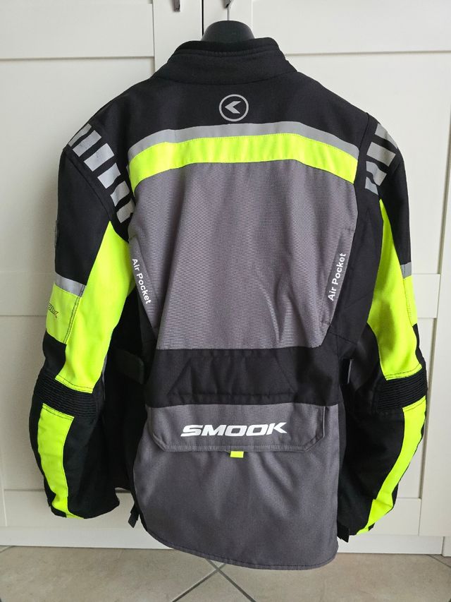 Giubbotto da Moto Smook uomo Nero/Grigio Fluo