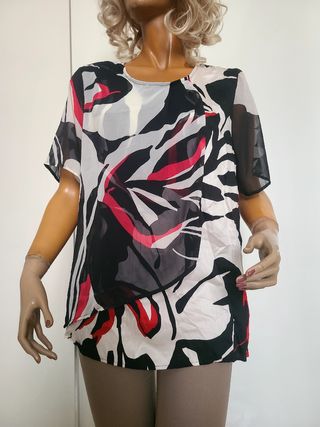Blusa viscosa con estampado