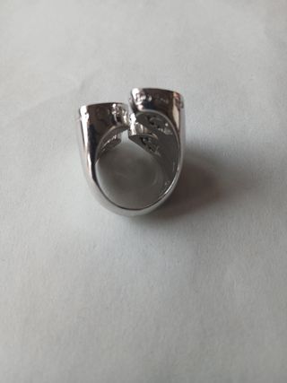 Anillo Rebecca Plata 4 Piedras. Talla 14 - 15