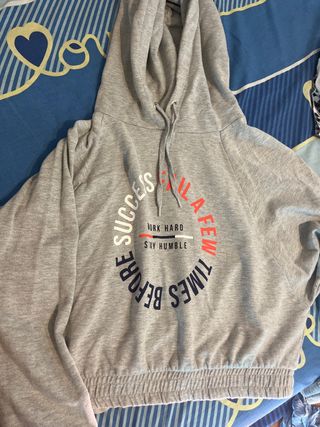 Sudadera gris corta Talla M/L