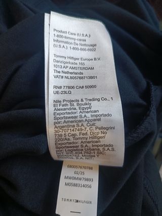 Polo Tommy Hilfiger Negro Talla XL