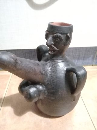 Botijo Cerámica Erotico Negro