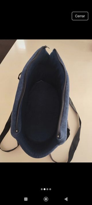 Transportín para perro azul