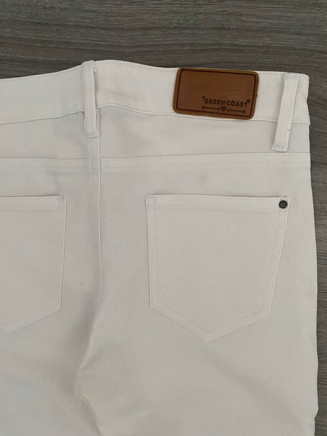 Pantalones pitillo blancos mujer Green Coast