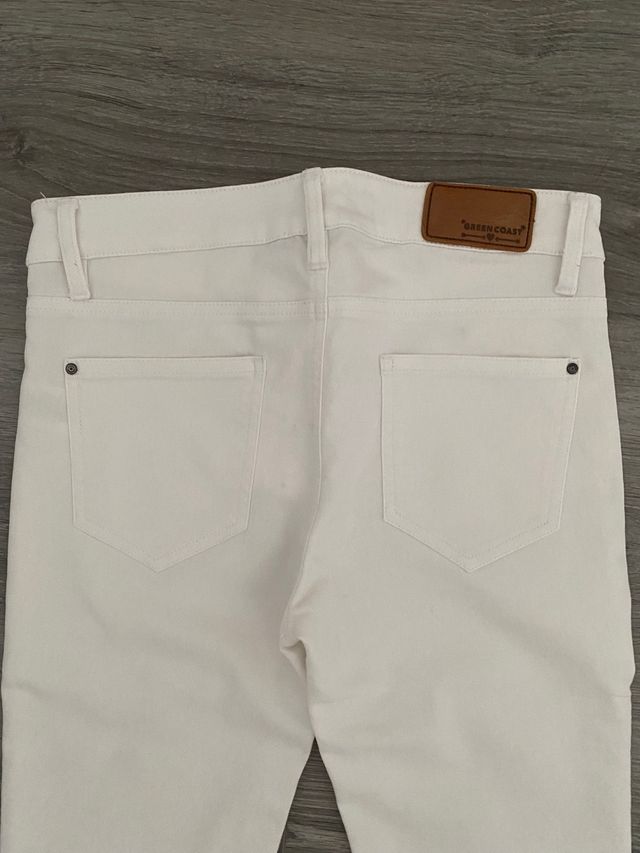 Pantalones pitillo blancos mujer Green Coast