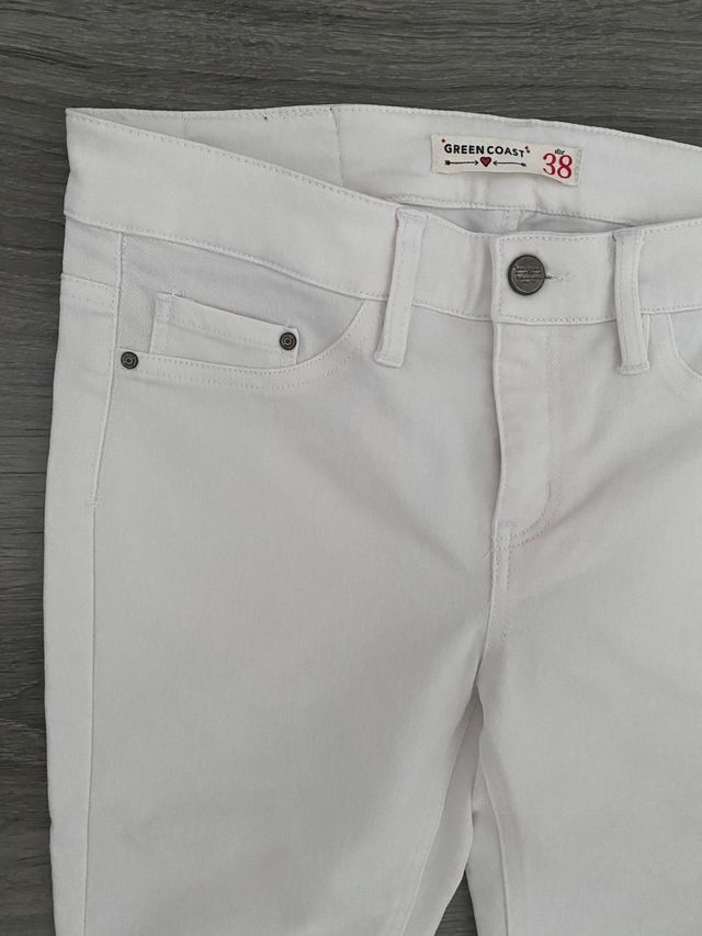 Pantalones pitillo blancos mujer Green Coast