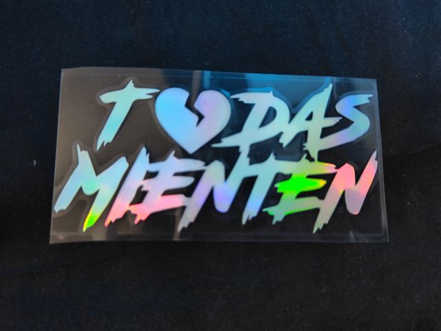 Pegatina vinilo "TODAS MIENTEN" Holográfica  NUEVA