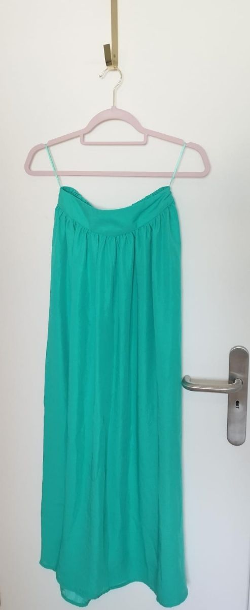 Falda midi verde
