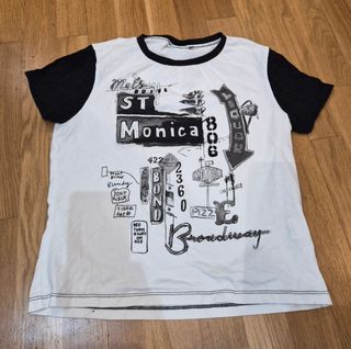 Camiseta Manga Corta Desigual Blanca Talla S