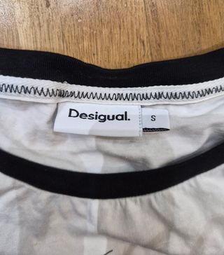Camiseta Manga Corta Desigual Blanca Talla S