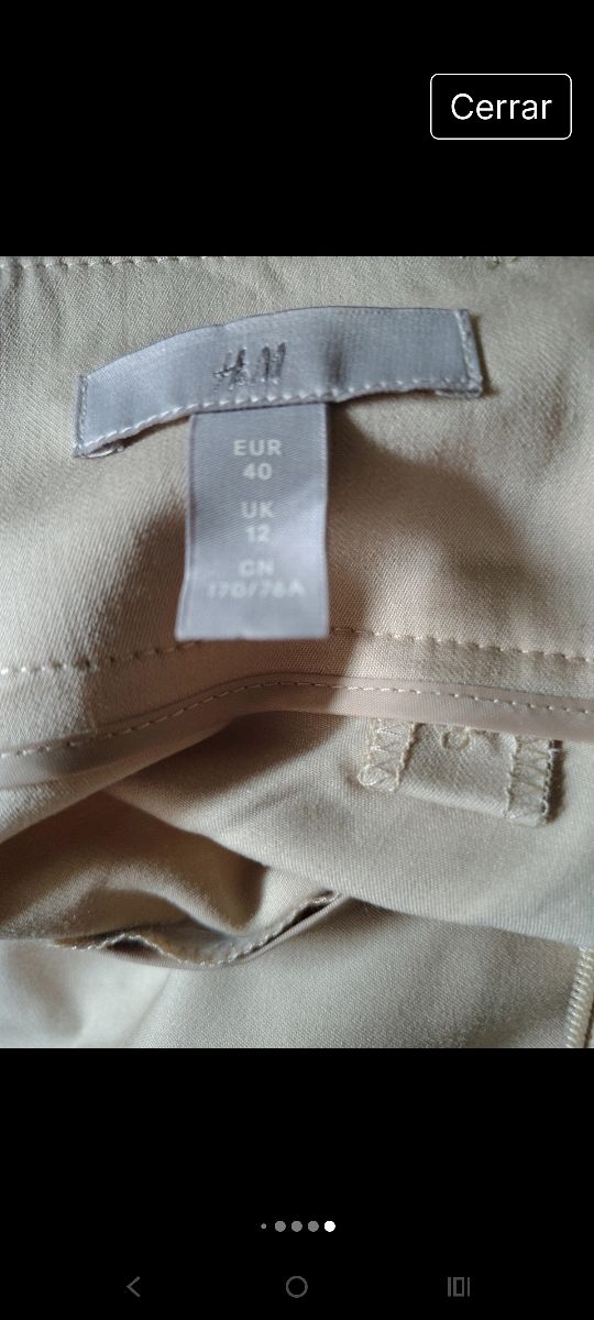 Falda beige mujer con cinturón