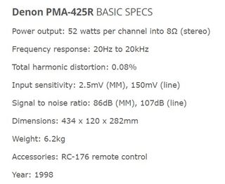 Denon PMA-425R Amplificador Integrado Negro
