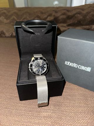 Reloj Roberto Cavalli Hombre Negro/Plateado