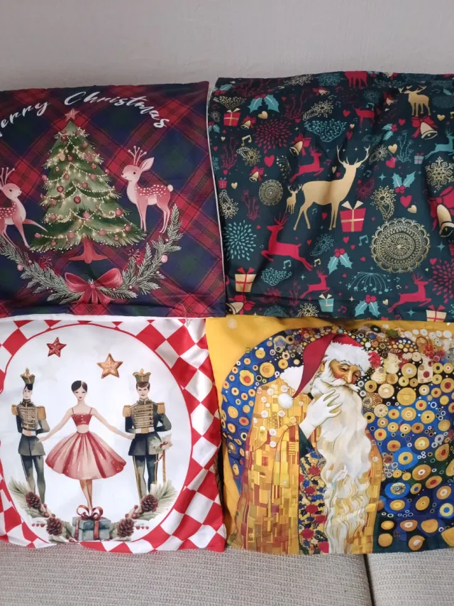 4 Capas de Almofada de Natal