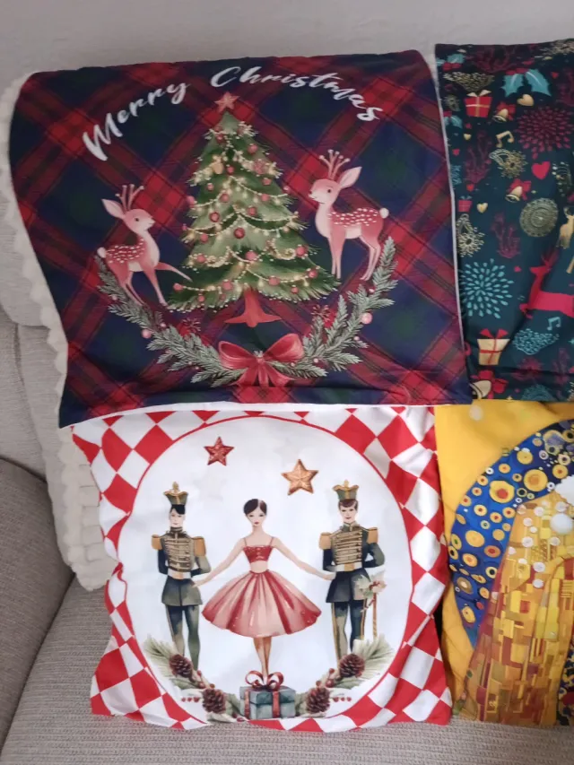 4 Capas de Almofada de Natal