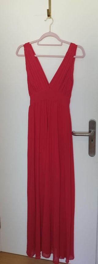 Vestido de fiesta rojo. Talla S/M.