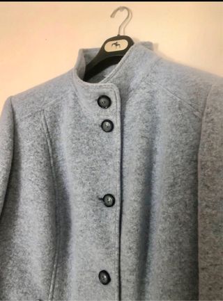 Abrigo de mujer gris de Lana cocida 
