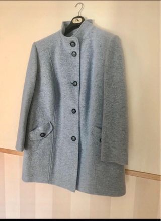 Abrigo de mujer gris de Lana cocida 