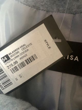Abrigo de mujer gris de Lana cocida 