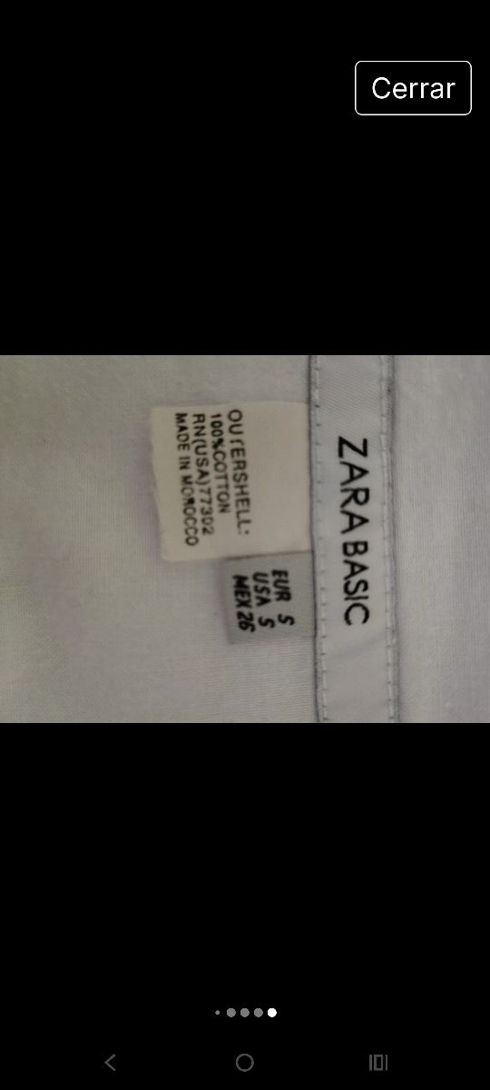 Falda Zara Blanca Mujer